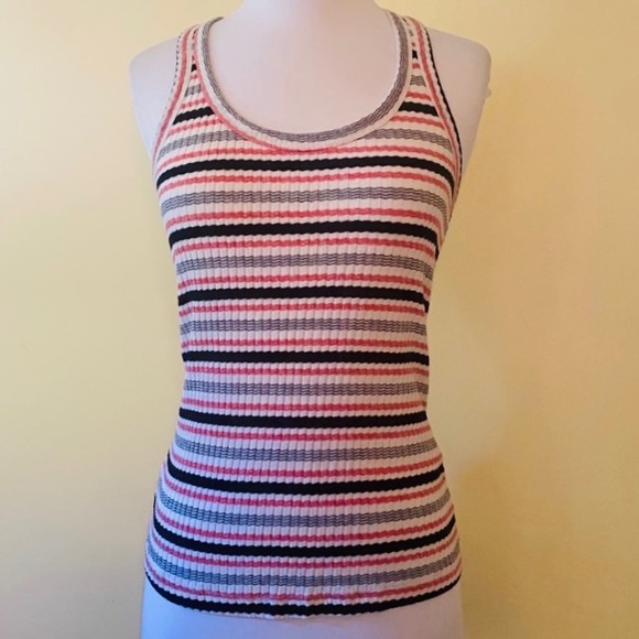 Anthropologie Striped Top with Twisted Back & Ribbed Fabric EUC - Picture 4 of 10